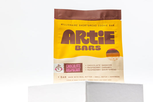Chocolate Raspberry Artie Bar™ - Millionaire Shortbread