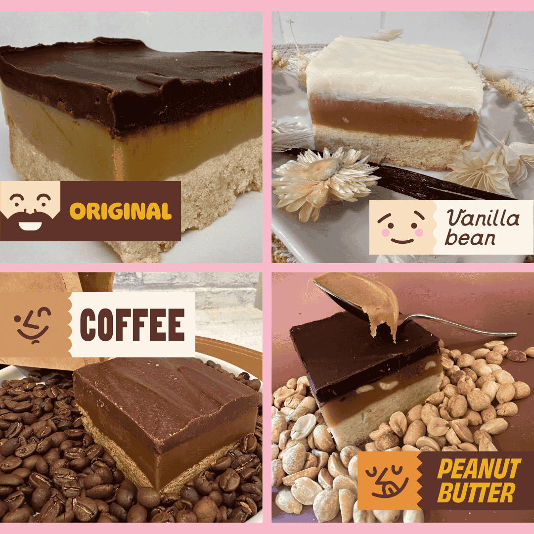 Millionaire's shortbread, millionaire shortbread, handmade dessert, gourmet sweet snacks, gift, dessert gift, dessert, decadent chocolate treat, chocolate, ganache bars, baked goods, Artie Bars, treat yourself, small-batch sweets, scratch-made dessert, sweet treat gifts, baked dessert